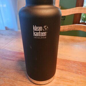 Klean Kanteen 64 oz. Vacuum Insulated Black Bottle - Stainless Steel